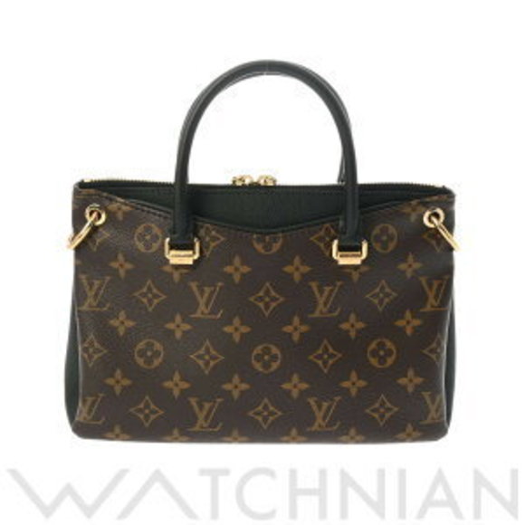 Louis Vuitton Monogram Pallas Bag Black Canvas Handbag - Picture 1 of 9